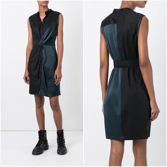 DKNYC Dresses & Skirts - - DKNY Twisted Front Shirt Dress 392 VETIVER